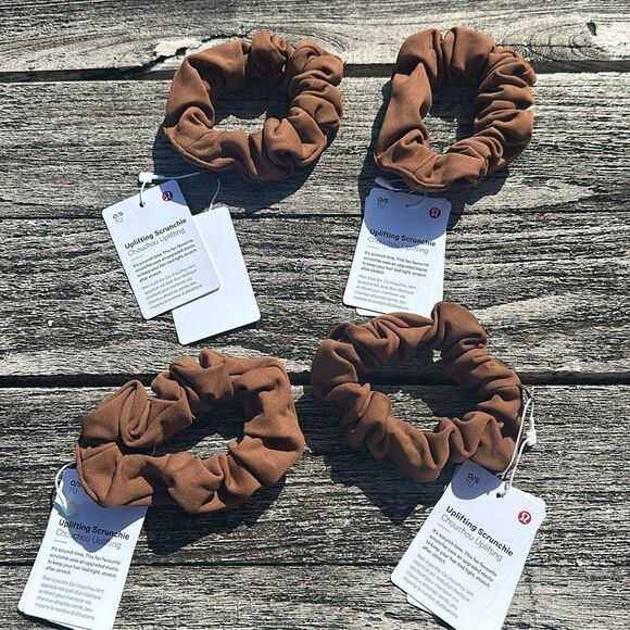 lululemon athletica Accessories - BUNDLE OF 4 Lululemon Uplifting Scrunchie Roasted Brown NWT 🤎